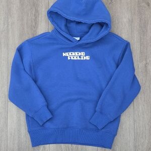Zara Royal Blue Hoodie with Graphic Print Kids Size 9